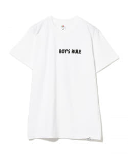FRUIT OF THE LOOM × BEAMS BOY / 別注 BOYS RULE Tシャツ●