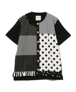 TORI-TO × BEAMS BOY / パッチワーク ショートスリーブ Tシャツ