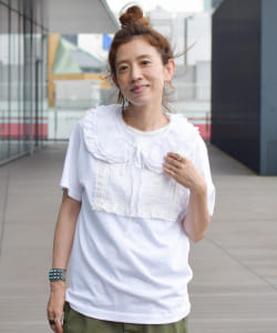 TORI-TO / デタッチカラー コラージュ Tシャツ