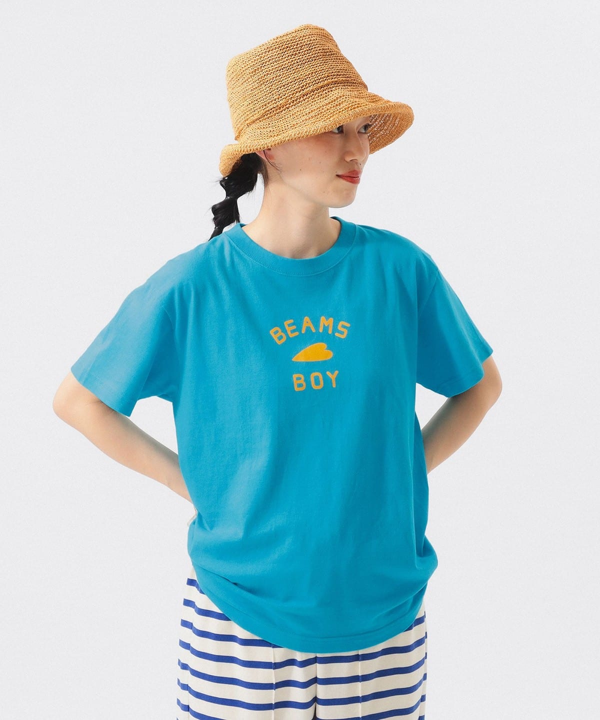 【受注生産商品】HEART ロゴ オリジナルTシャツ Tシャツ・カットソー WOMEN TURQUOISE/YELLOW 1 【受注生産商品】HEART ロゴ オリジナルTシャツ Tシャツ・カットソー WOMEN TURQUOISE/YELLOW 1