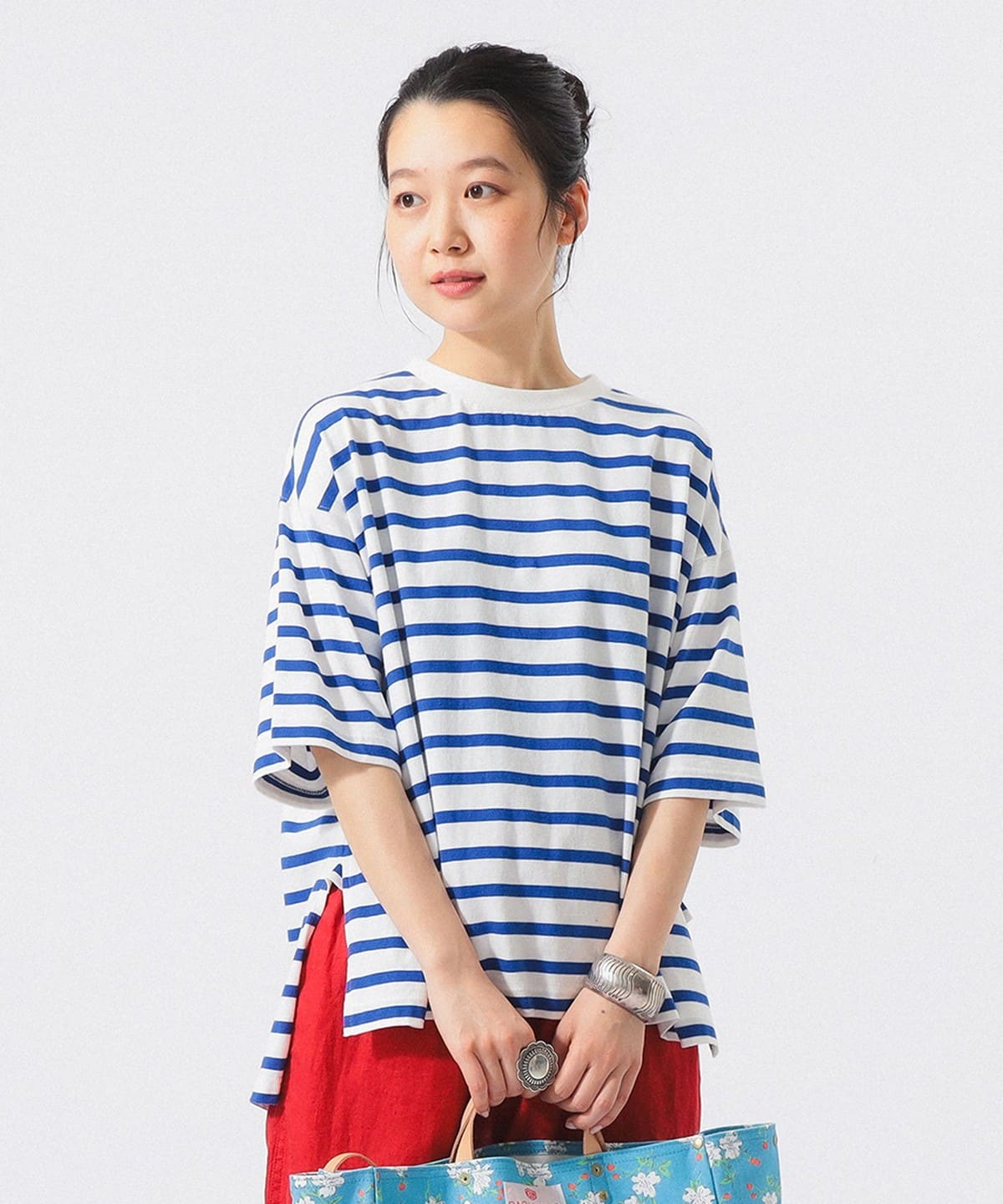 BEAMS BOY (BEAMS BOY) Border Big Short Sleeve (T-shirts, Cut and