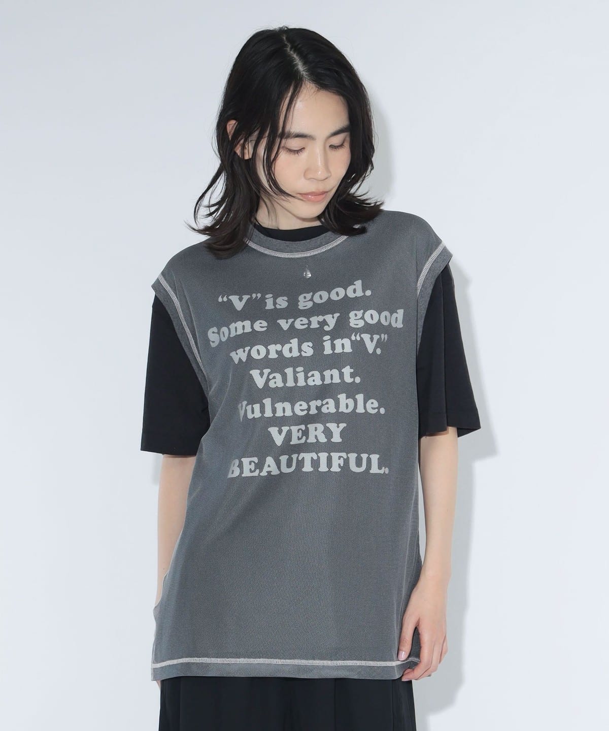KIN - maturely／Tシャツカットソー BEAMS BOY（ビームス ボーイ）maturely / シャンブレー チュール
