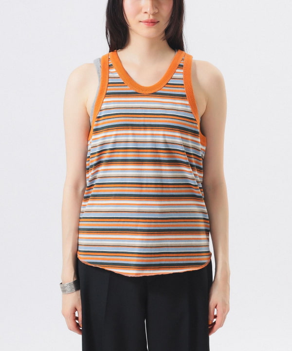 BEAMS BOY（ビームス ボーイ）マルチボーダー タンクトップ（Tシャツ