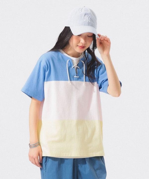 BEAMS BOY（ビームス ボーイ）ワイド ボーダー ショートスリーブ（T