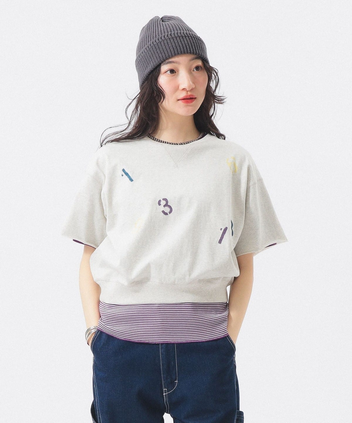 BEAMS BOY（ビームス ボーイ）ランダム ナンバリング ショートスリーブ