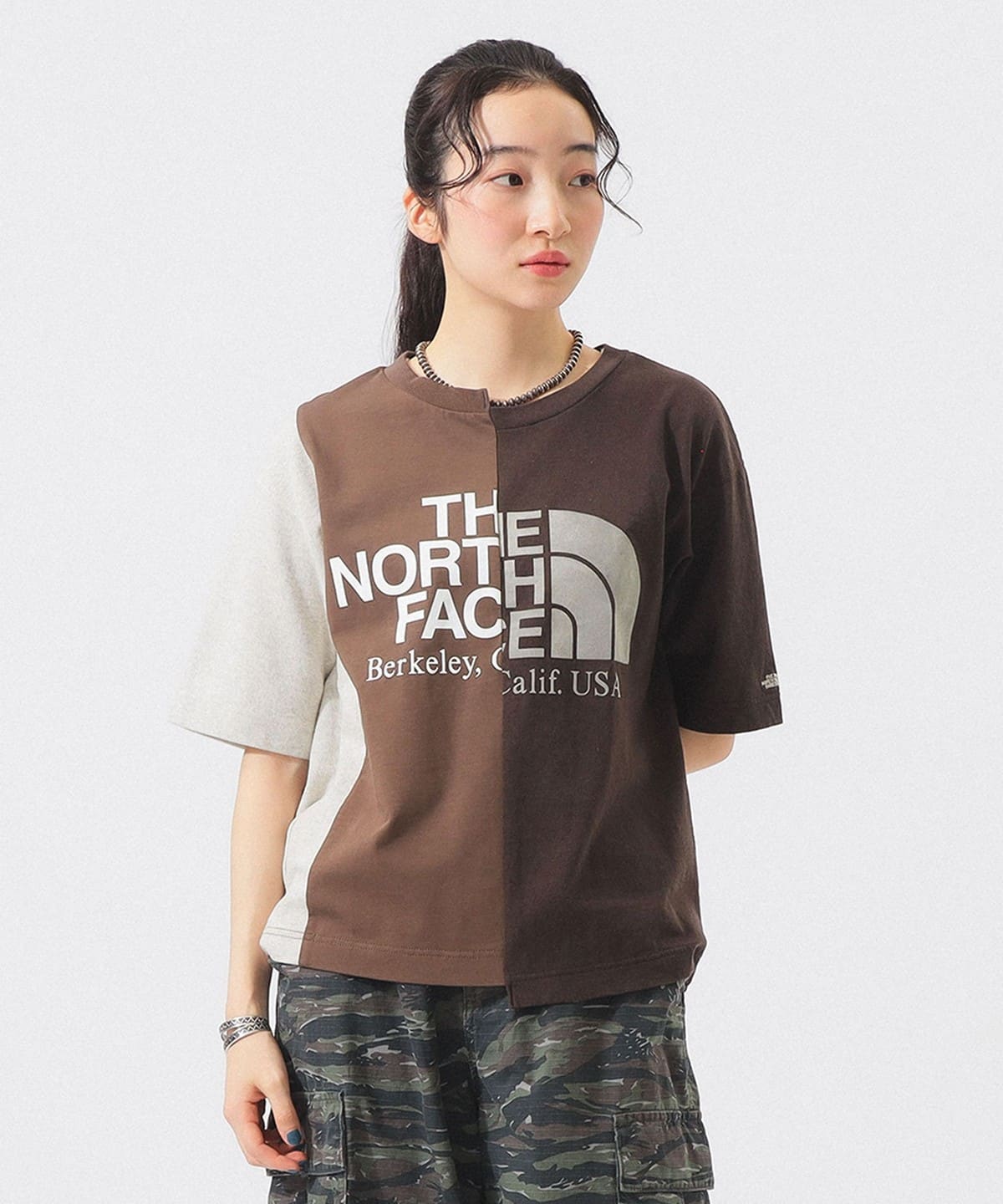 ノースフェイス✖︎beamsboyアシメロゴTシャツ BEAMS BOY（ビームス ボーイ）【別注】THE NORTH FACE PURPLE LABEL