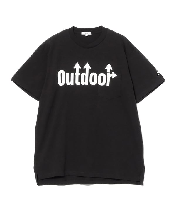 ENGINEERED GARMENTS / Printed Cross Crew Neck T-Shirt Outdoor