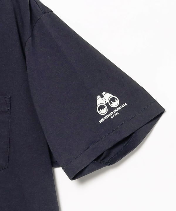 ENGINEERED GARMENTS / Printed Cross Crew Neck T-Shirt Binocular