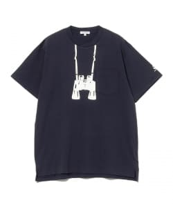ENGINEERED GARMENTS / Printed Cross Crew Neck T-Shirt Binocular