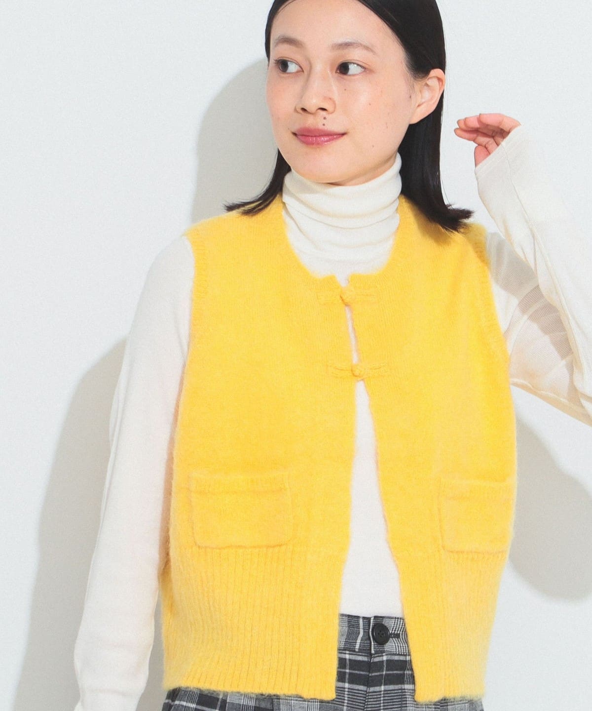 BEAMS BOY ビームス ボーイ / チャイナボタン ベスト トップス WOMEN YELLOW ONE SIZE BEAMS BOY ビームス ボーイ / チャイナボタン ベスト トップス WOMEN YELLOW ONE SIZE