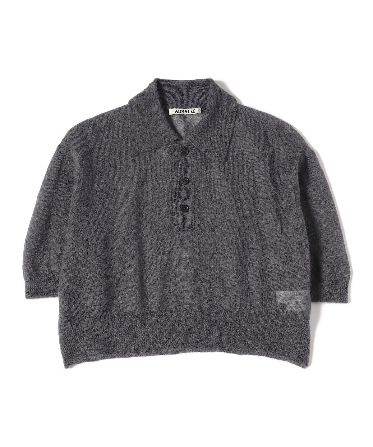 購入させて頂きますKID MOHAIR SHEER KNIT SHORT POLO　Gray 0