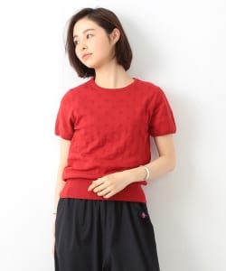 BEAMS BOY / 14ゲージ ドットジャガード 半袖ニット