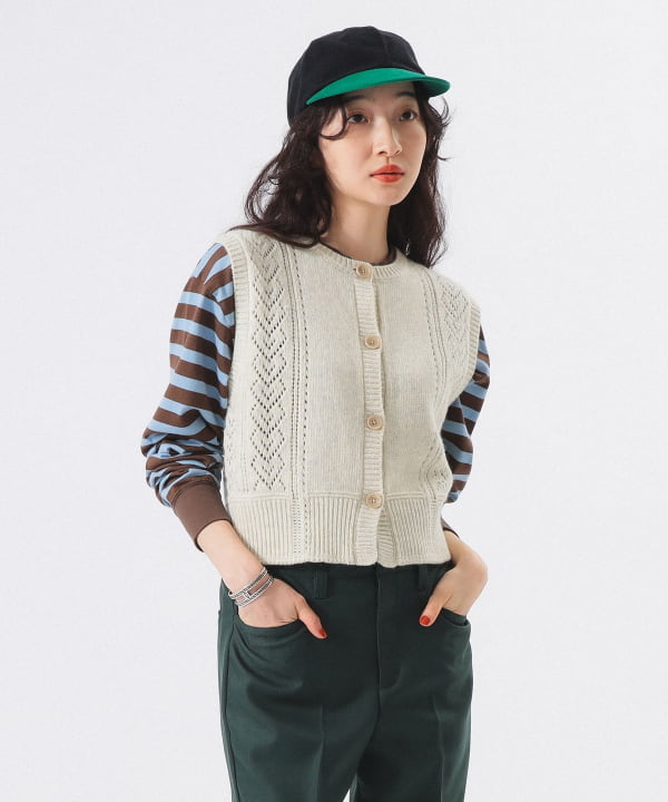 beams boyニットベスト BEAMS BOY（ビームス ボーイ）レース ニット ベスト（トップス