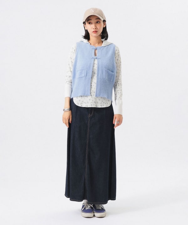 【+10%ポイントUP】チャイナ ボタン ベスト Model： H165 B80 W59 H85　Size： 1