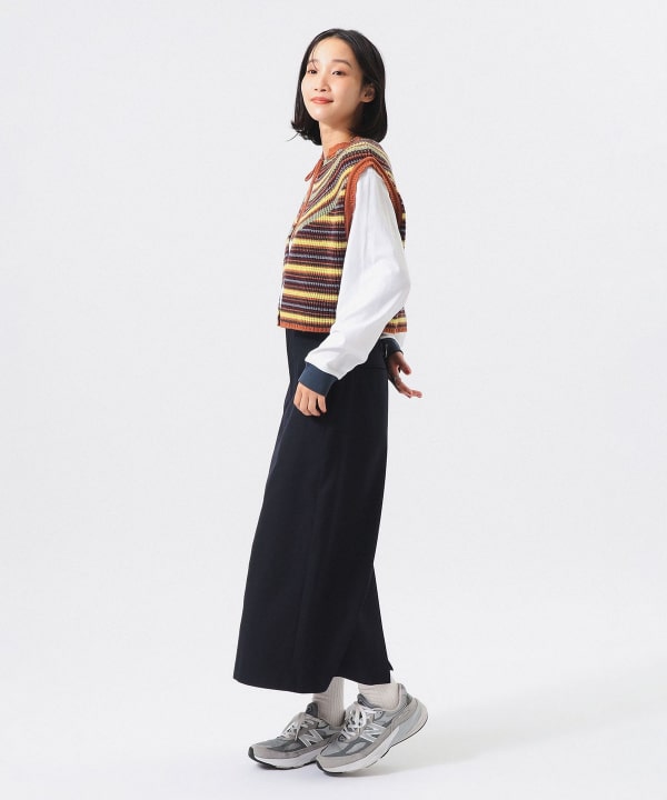 マルチボーダー ベスト Model： H165 B80 W59 H85　Size： ONE SIZE