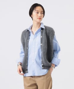 【+10%ポイントUP】エンブロイダリー ウール モヘア ニット ベスト