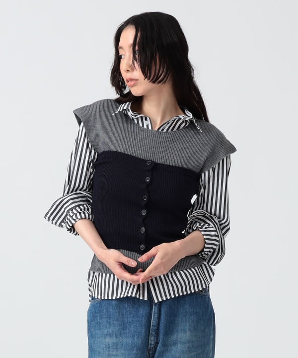 〈WOMEN〉ベスト + チューブトップ Model : H170 B83 W60 H87　Size : SIZE 1