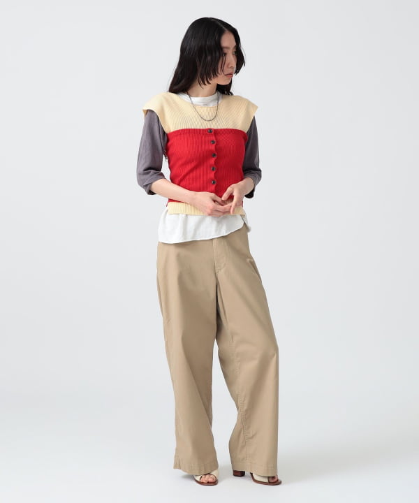 〈WOMEN〉ベスト + チューブトップ Model : H170 B83 W60 H87　Size : SIZE 1