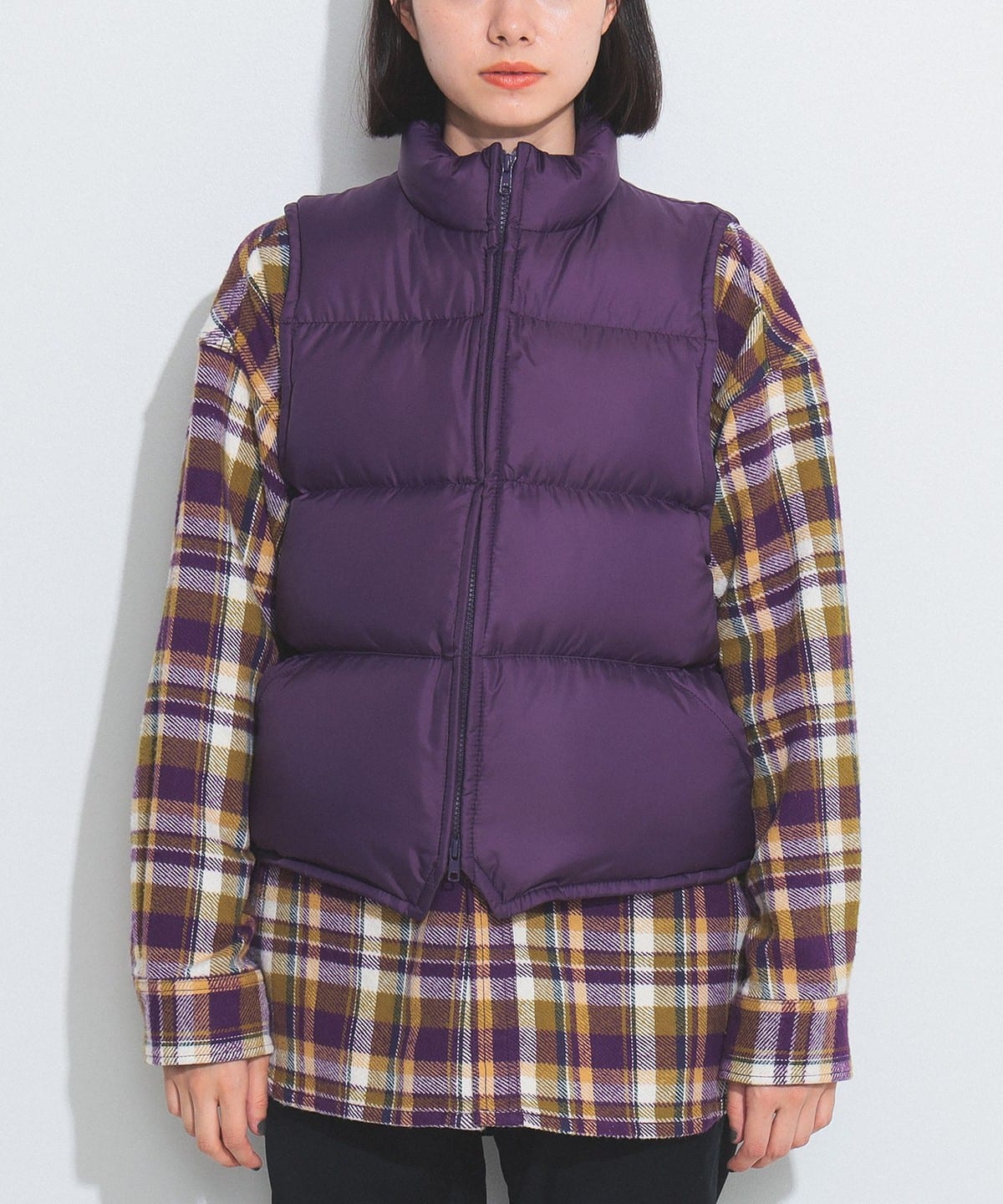 BEAMS BOY ビームス ボーイ / スタンドカラー ダウンベスト ブルゾン WOMEN PURPLE ONE SIZE BEAMS BOY ビームス ボーイ / スタンドカラー ダウンベスト ブルゾン WOMEN PURPLE ONE SIZE