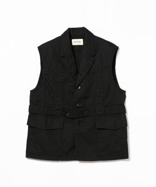 BEAMS BOY BEAMS BOY BEAMS BOY / cotton linen Norfolk vest (tops 
