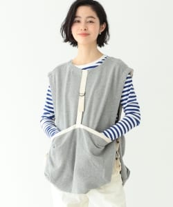 BEAMS BOY / スウェット ニュースペーパー ベスト