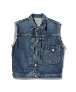 【タイムセール】【別注】orSlow / デニム カットオフ ベスト