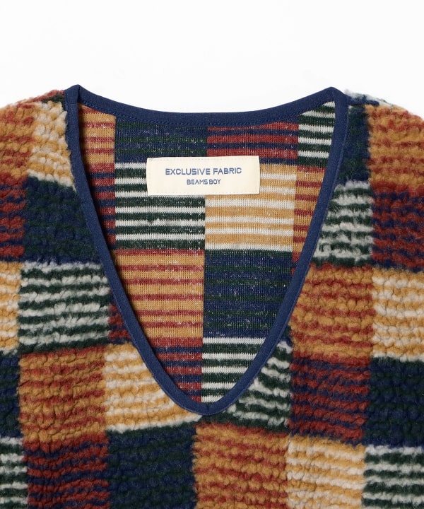 BEAMS BOY（ビームス ボーイ）ジャガード ボア プルオーバー