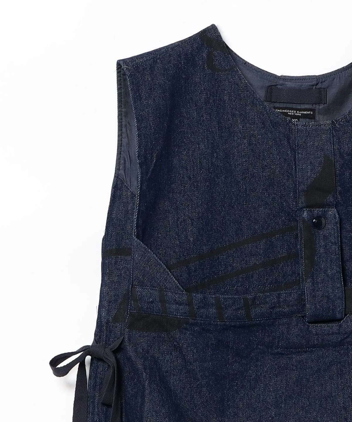 ENGINEERED GARMENTS ストライプベスト S ネイビー qt084a-4.jpg