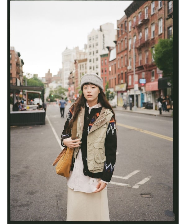 BEAMS BOY ビームスボーイ  キルティングベスト  カーキ BEAMS BOY BEAMS BOY Parka Vest (Tops Vest) for sale | BEAMS