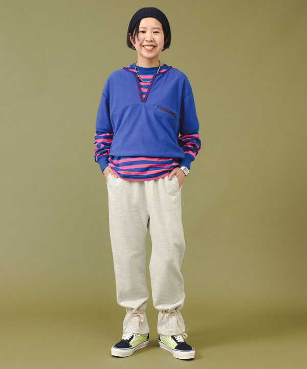 美品　BEAMS BOY スタンドカラーダウンベスト　パープル　ダブルジップ BEAMS BOY（ビームスボーイ）の「BEAMS BOY / スタンドカラー