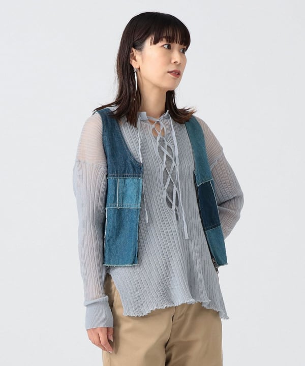 BEAMS JAPAN（ビームス ジャパン）〈WOMEN〉デニム パッチワーク