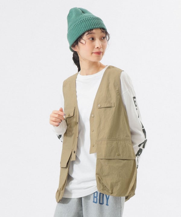 BEAMS BOY（ビームス ボーイ）ナイロン フィッシング ベスト（トップス