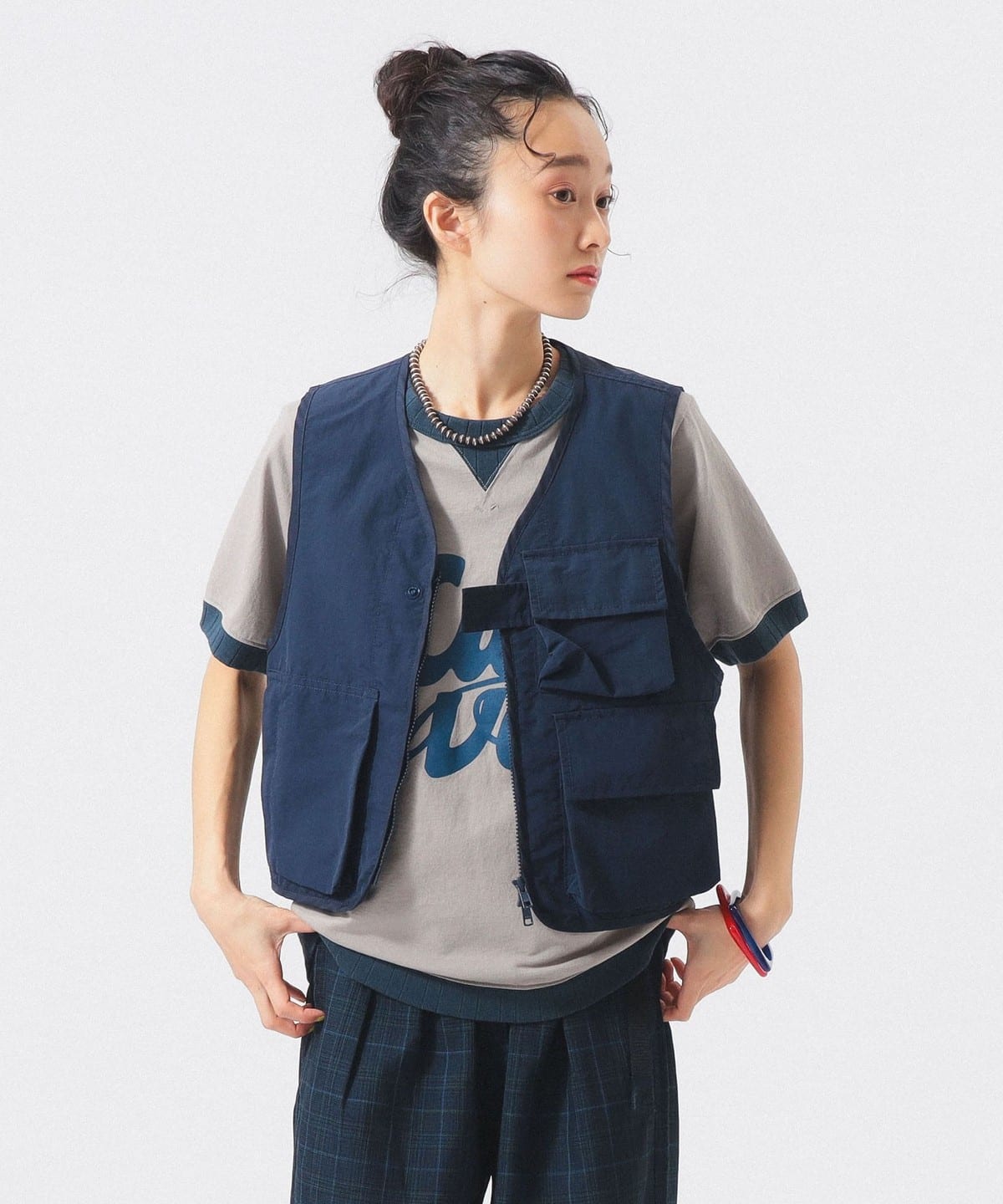 BEAMS BOY（ビームス ボーイ）US NAVY クルー ベスト（トップス ベスト