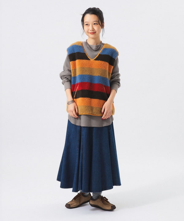 ボーイ ジャカード ボア プルオーバー ベスト BEAMS STAFF：H159　Size：ONE SIZE