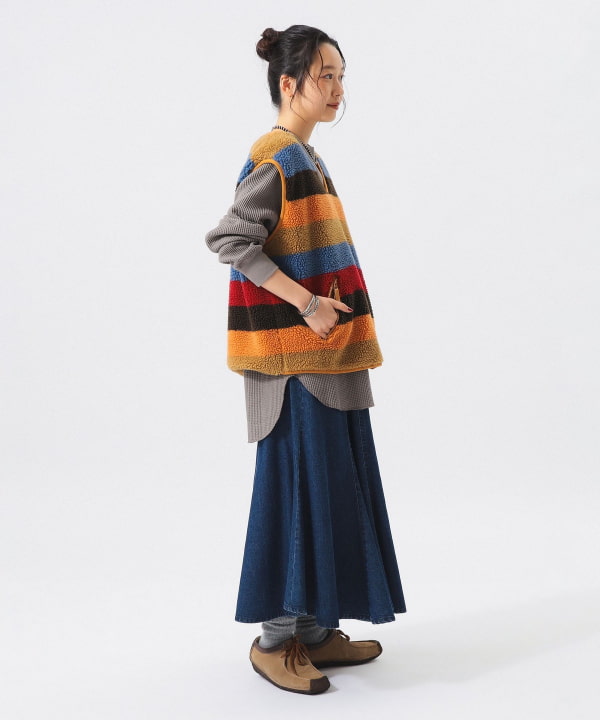 ボーイ ジャカード ボア プルオーバー ベスト BEAMS STAFF：H159　Size：ONE SIZE