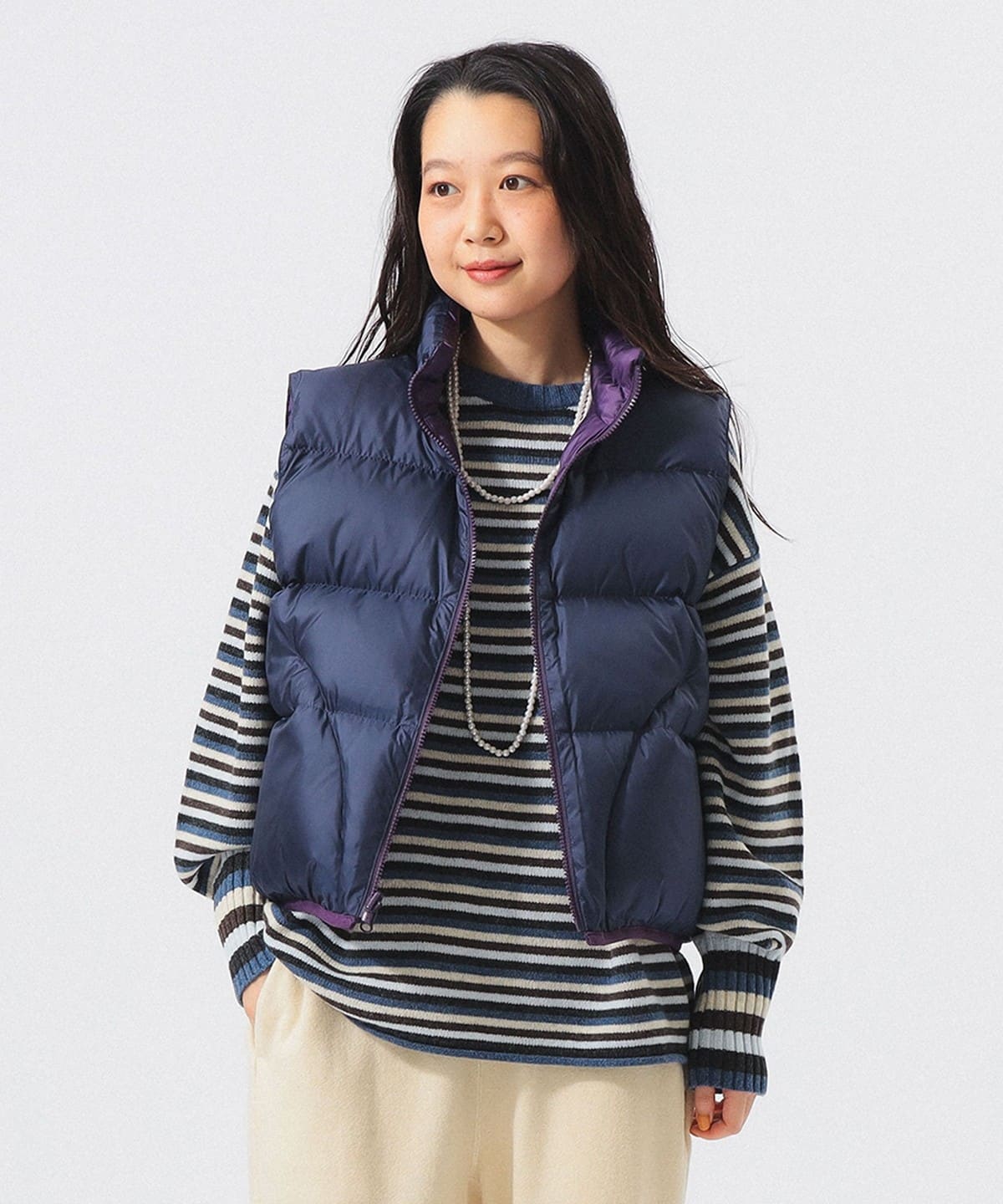 BEAMS BOY　リバーシブルダウンベスト BEAMS BOY（ビームス ボーイ）リバーシブル ダウン べスト（ブルゾン