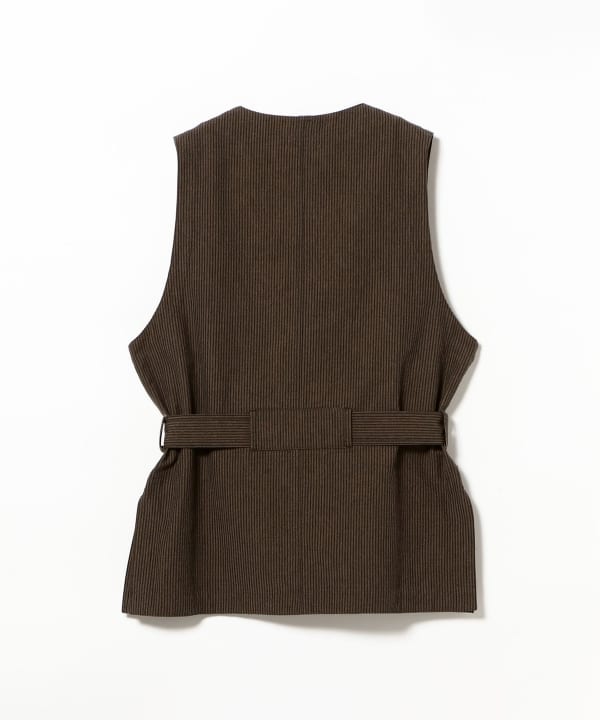 ts(s) / Artisan Vest - Seersucker Stripe Cotton*Wool Cloth