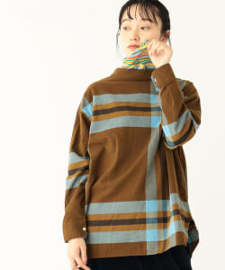 BEAMS BOY / ビッグタータン ハイネック シャツ