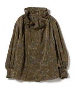 maturely / Embroidery Cut off Ruffle Blouse
