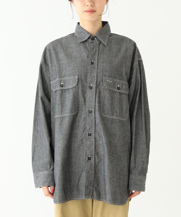 BEAMS BOY orSlow × BEAMS BOY / 別注女裝Black Chambray Shirt