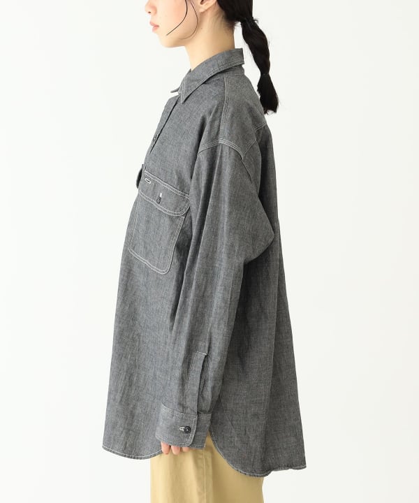 BEAMS BOY orSlow × BEAMS BOY / 別注女裝Black Chambray Shirt