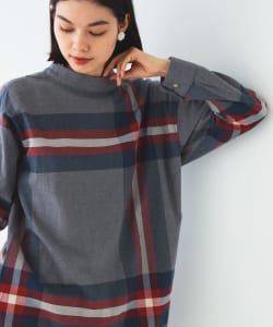 BEAMS BOY / ビッグタータン ハイネック シャツ 23FW
