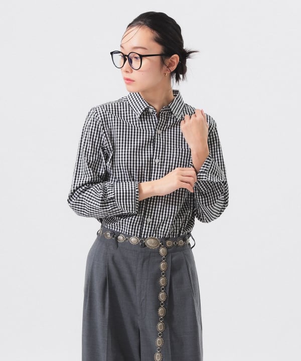 BEAMS BOY BEAMS BOY BEAMS BOY / 100/2 Gingham check button down 