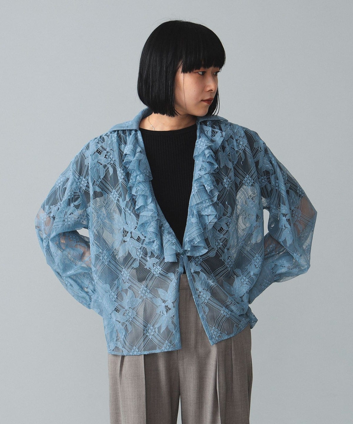 BEAMS BOY（ビームス ボーイ）maturely / Lace Ruffle Blouse ...