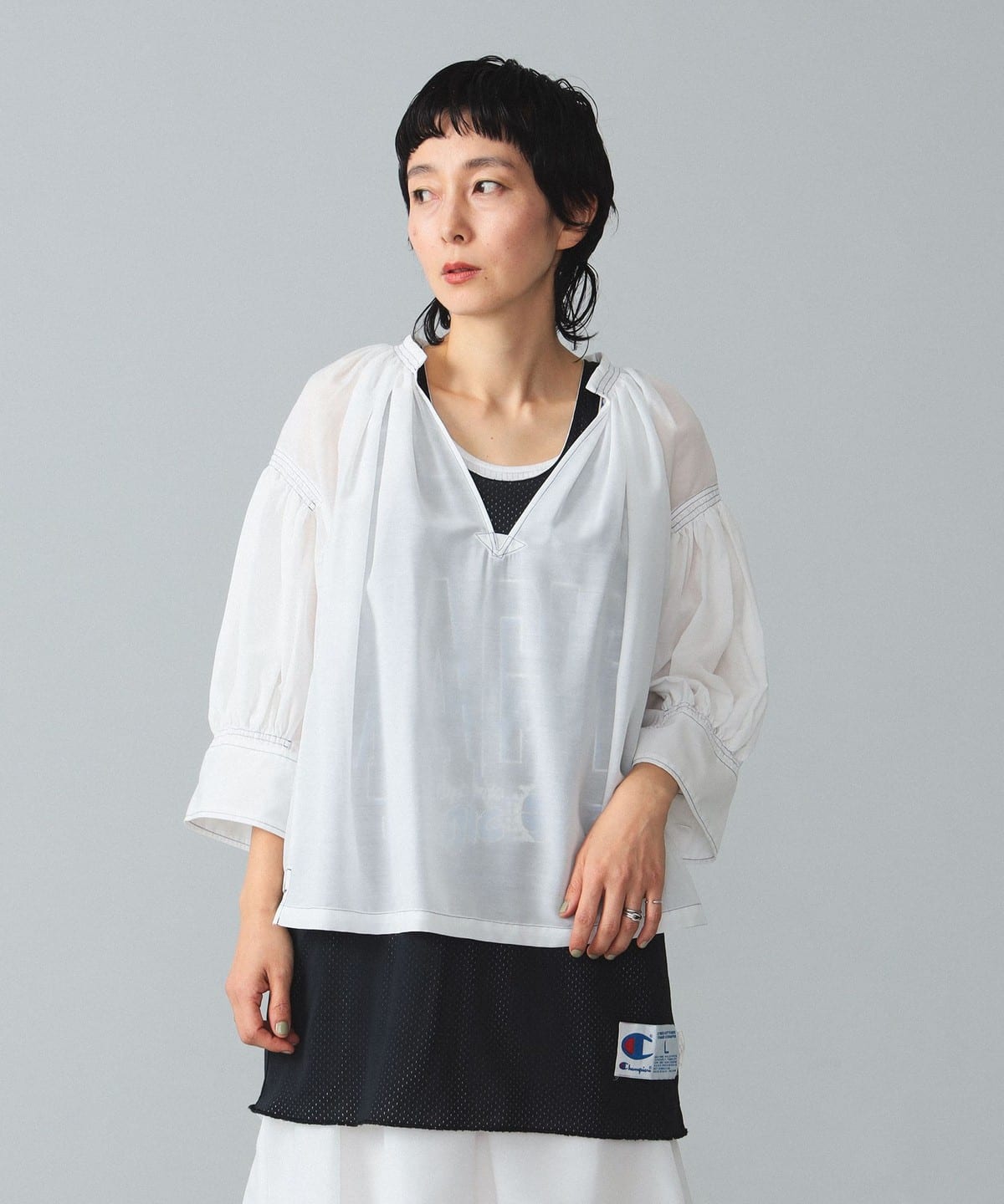 maturely マチュアリー / Lawn Gather Stitch Smock シャツ・ブラウス WOMEN WHITE ONE SIZE maturely マチュアリー / Lawn Gather Stitch Smock シャツ・ブラウス WOMEN WHITE ONE SIZE