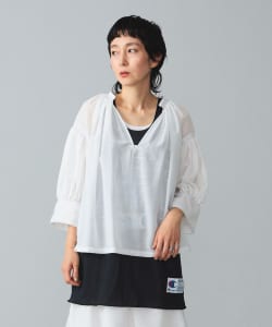 BEAMS BOYのmaturely / Lawn Gather Stitch Smock