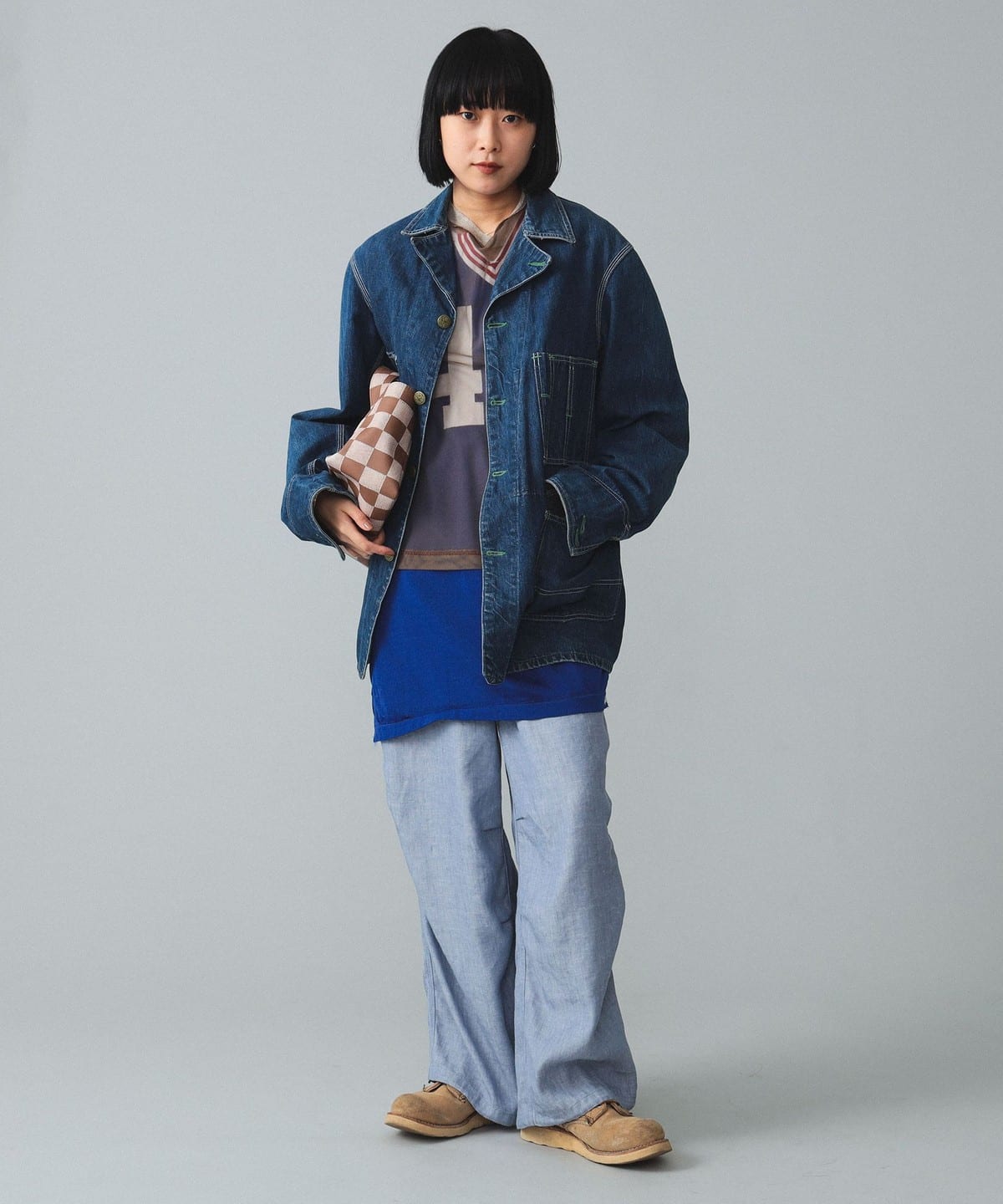 BEAMS BOY BEAMS BOY maturely Chambray In Side Out 长袖（衬衫/衬衫