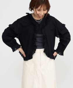 【タイムセール】〈WOMEN〉フェイク レイヤード ブラウス