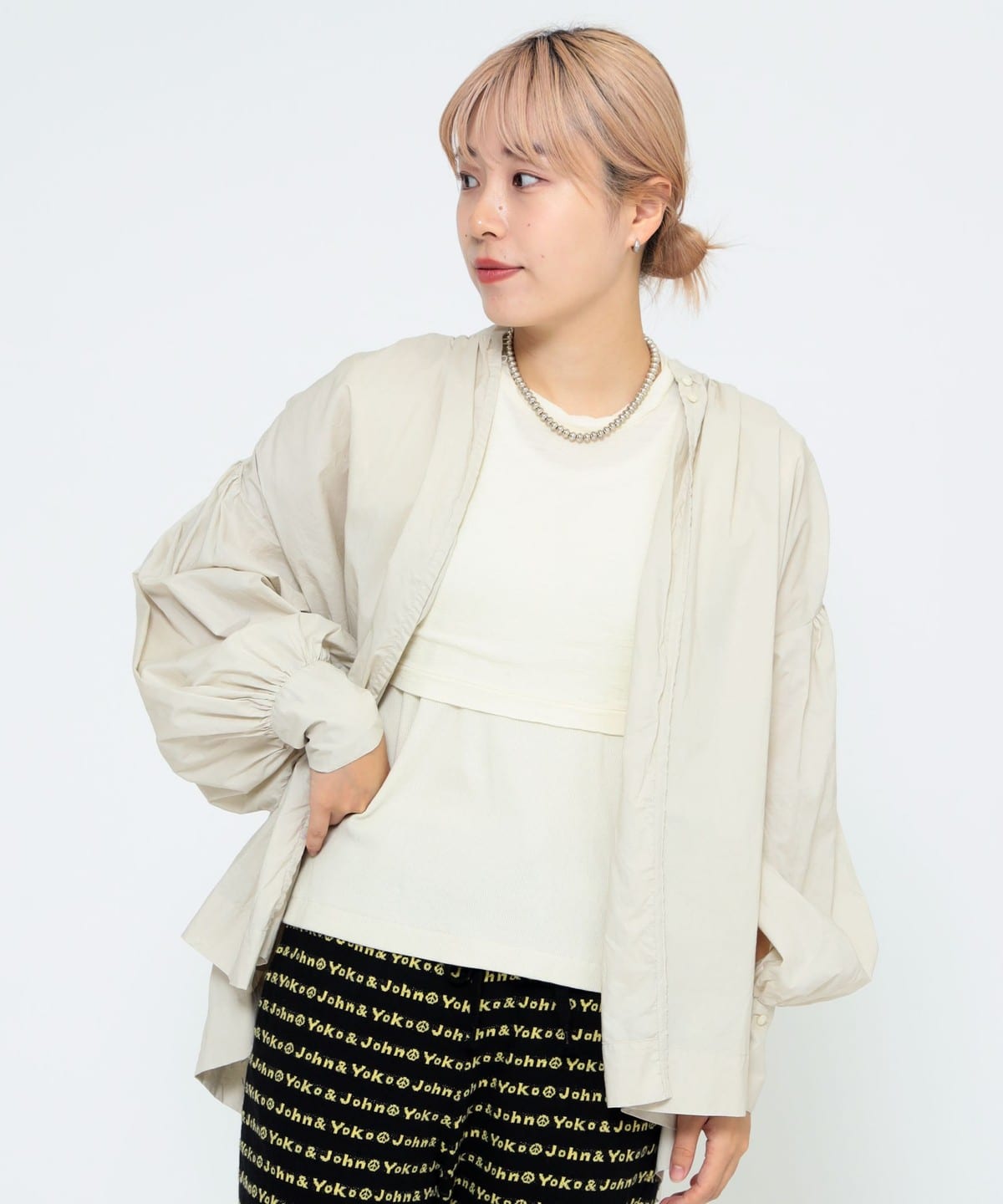 〈WOMEN〉タイプライター ベルト ギャザー シャツ シャツ・ブラウス WOMEN BEIGE ONE SIZE 〈WOMEN〉タイプライター ベルト ギャザー シャツ シャツ・ブラウス WOMEN BEIGE ONE SIZE
