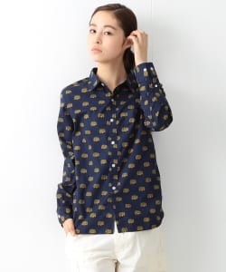BEAMS BOY / CAR プリント レギュラーカラーシャツ